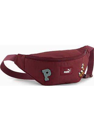 Сумка на пояс puma phase patch waist bag 2,2l бордовий 31 х 9,5 х 12 см (091731-20)