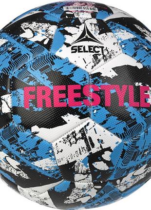 Мяч футбольный select freestyle v23 синий, черный, белый уни 4,5