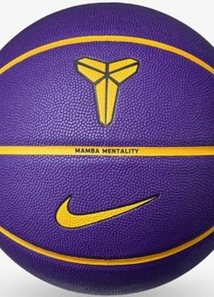 Мяч баскетбольный nike all court 8p k bryant deflated court purple/gold/black size 7