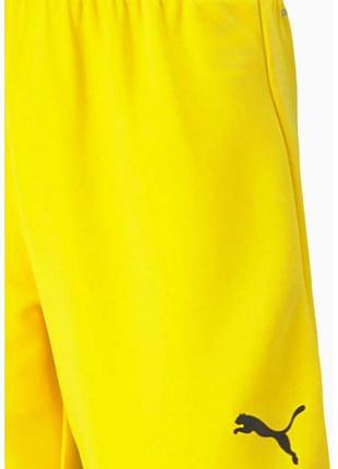 Шорты puma teamrise short jr желтый дит 140 см