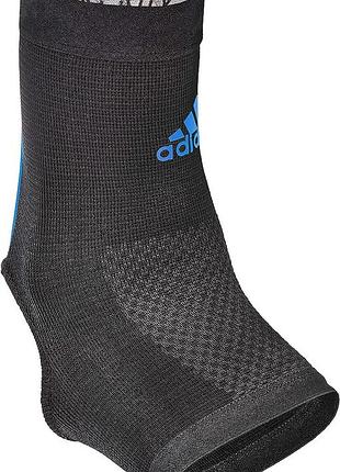 Фиксатор щиколотки adidas performance ankle support черный, синий уни l