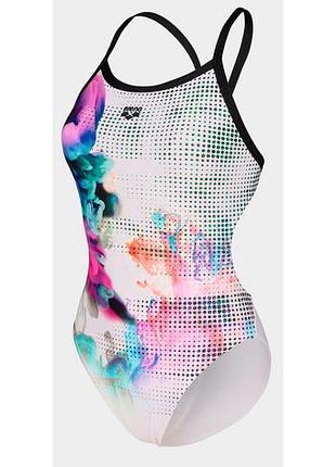 Купальник слитный для женщин arena airbrush swimsuit challenge ba белый, черный, мультицвет жин 38