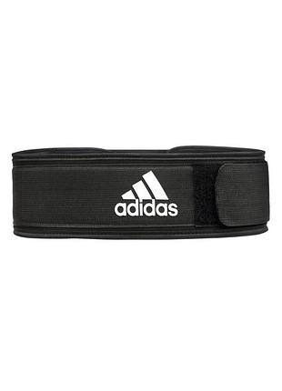 Пояс для тяжелой атлетики adidas essential weightlifting belt черный уни xl (94 - 120 см)
