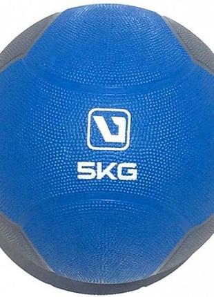 Медбол medicine ball синій, сірий 5кг-241мм (ls3006f-5)