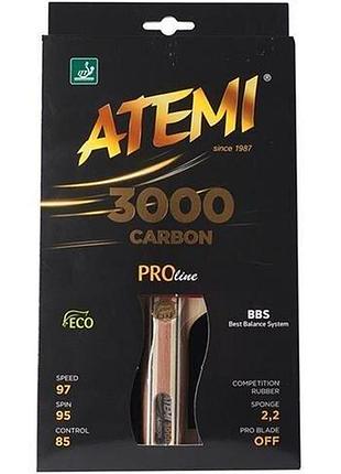 Ракетка для настольного тенниса atemi 3000 pro carbon eco-line