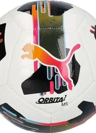 Мяч футбольный puma orbita 7 ms белый, черный, розовый 5