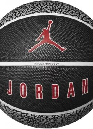 Мяч баскетбольный nike jordan playground 2.0 8p deflated wolf grey/black/white/varsity red size 7