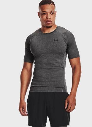 Футболка компресійна under armour hg armour comp ss сірий чол lg