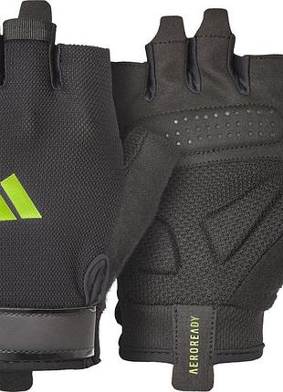Перчатки для тренинга adidas essential training gloves черный, зеленый xl (adgb-15004gn)