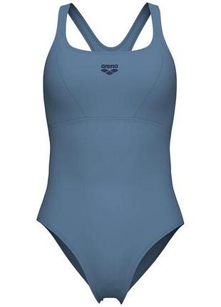 Купальник слитный для женщин arena solid swimsuit control pro bac серый жин
