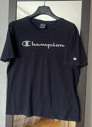 Чоловіча темно-синя футболка champion xs-s – оригінал, ідеальний стан