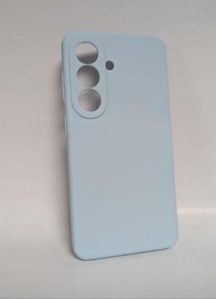 Чехол для samsung galaxy s26, premium softtouch silicone, силиконовый, противоударный, голубой