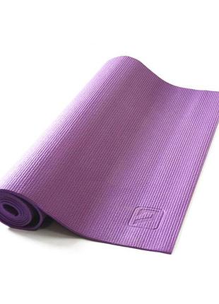 Колрик для йоги yoga mat total black фиолетовый 180x61x0.4см