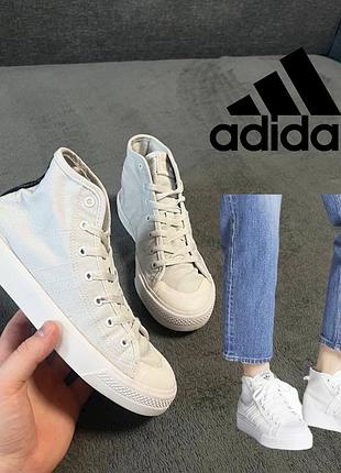 Кеды белые высокие adidas nizza 38