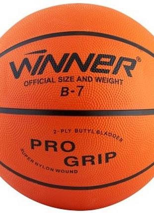 М'яч баскетбольний winner orange pro grip №7