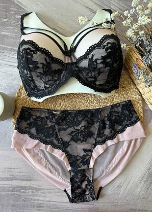 Комплект женского белья на чашку d трусики и бюстгальтер lanny mode 85d