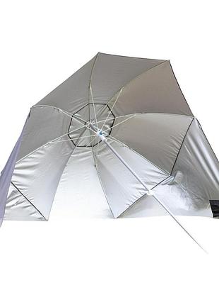 Парасоля-намет пляжна bo-camp parasol with sidewalls grey/silver (7267286)