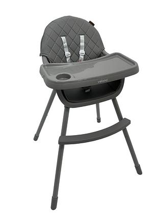 Стілець для годування дитини 2 в 1 velano evo, grey
