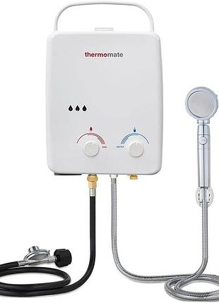 Портативный газовый проточный водонагреватель thermomate 5l (1.32 gpm, low pressure, белый)