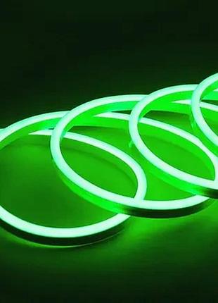 Світлодіодна стрічка силіконова led neon 5м 12v-220v (зелений)