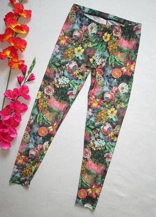 Класні стрейчеві легінси лосини в квітковий принт zeeman.