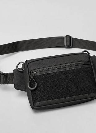 Тактична сумка-бананка multicam для патчів і шевронів cordura, поясна сумка унісекс 25×17×7 см