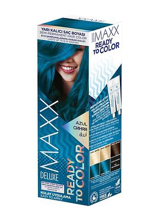 Фарба для волосся maxx deluxe ready to color блакитний, 2x50 мл
