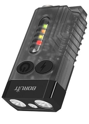 Ліхтарик boruit v10l з лазерною указкою, акумуляторний, 1000 lm, usb type-c чорний