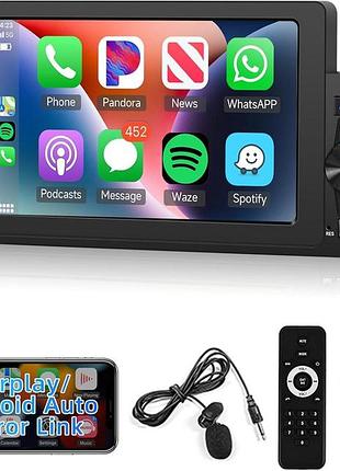 Автомагнитола hodozzy a3107 1-din 5" сенсорный экран bluetooth carplay