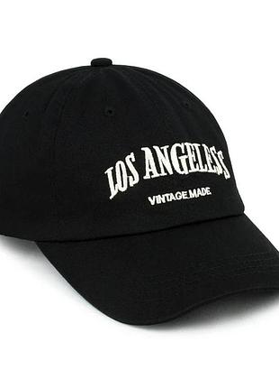 Бейсболка los angeles унисекс кепка винтажная (56-60 см) чорний