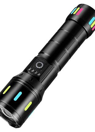 Ліхтар night vision fluorescence ca171-d 1 режим white laser led pm10-tg, індикація заряду, 1x18650/3xaaa, зп type-c, zoom, box
