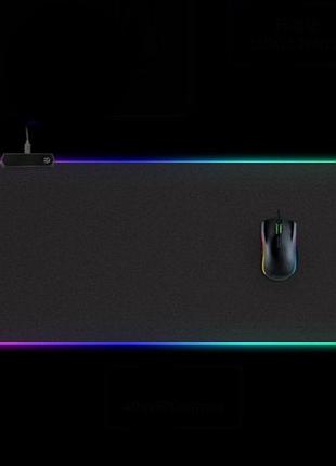 Коврик для мышки gms wt-5 с rgb подсветкой от usb (80*30*0,4 см)