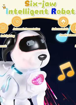 Интерактивная игрушка робот-собака electric machine dog со светом и музыкой (ages 3+)