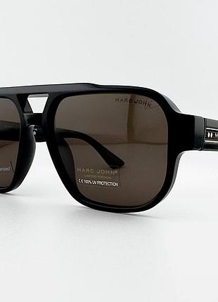 Чоловічі сонцезахисні окуляри marc john mj0851 col.101-p10 polarized чорні авіатори з поляризацією