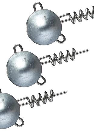 Вантаж штопор daiwa prorex round screw-in jig head lead free 7g 3pcs (15417-107)