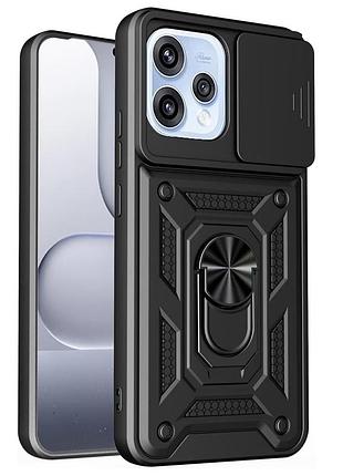 Чехол fiji camera defence для oppo reno15 f / reno15 fs бампер с защитой камеры и подставкой black