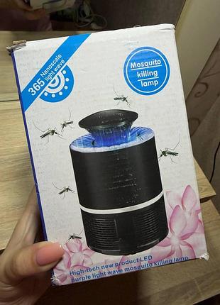 Электрическая ловушка-истребитель насекомых (mosquito killer lamp) в черном цвете