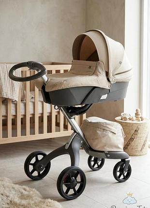 Дитяча коляска візок люлька stokke 3 в 1 з автомобільним кріслом базою ізофікс б/у