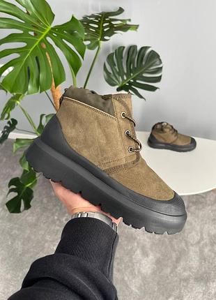 Чоловічі черевики хакі ugg neumel hybrid khaki black х угг ньюмел 44