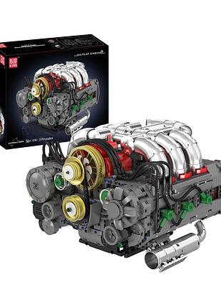 Конструктор двигун моторизований flat-6 2375 деталей mould king mking engine 10181