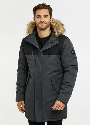 Теплая удлиненная куртка парка threadbare l