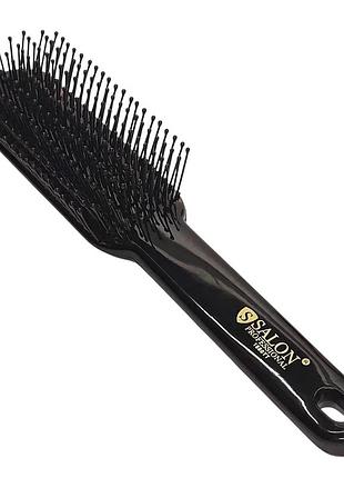 Щітка пластикова salon professional не продувна з нейлоновою щетиною, прямокутна пряма велика (1880tt)