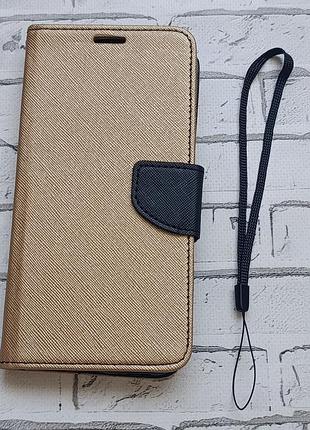 Чохол-книжка для samsung galaxy a54 5g, чохол-гаманець із ремінцем, золотистий