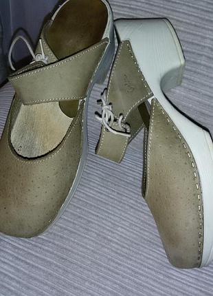 Calou (швеция) кожаные сабо 39 размера (25,5 см)