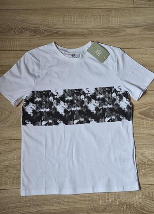 Футболка h&m 158-164 белый