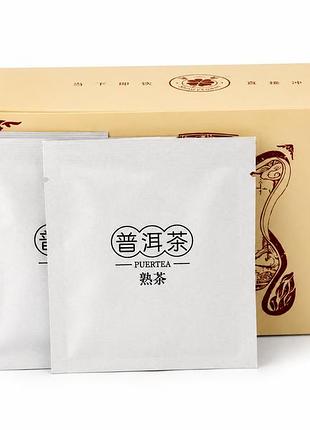 Чай шу пуер пресований у пакетиках 30×3 г. kunming shouzhuo