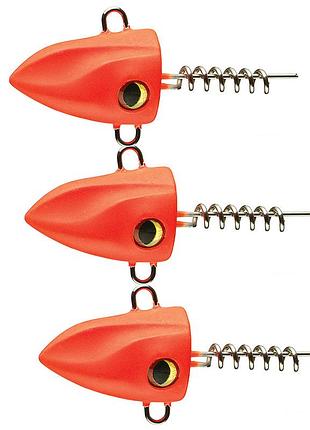 Грузило штопор daiwa prorex screw-in pelagic head 30g 3pcs #matt orange (209445)