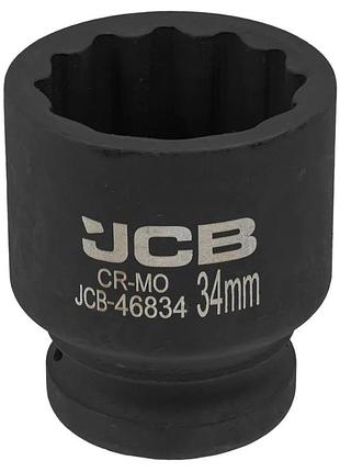 Головка торцева ударна 3/4" 34 мм (12-гр.) jcb-46834 59853 jcb tools