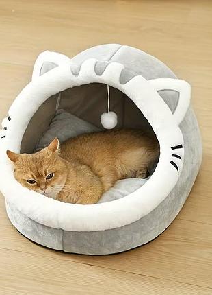 Розкішна лежанка для котів розмір l з внутрішньою подушкою