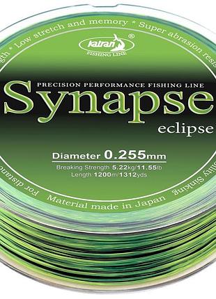 Волосінь katran synapse eclipse 1200m (neon/black) 0.255mm 11.55lb